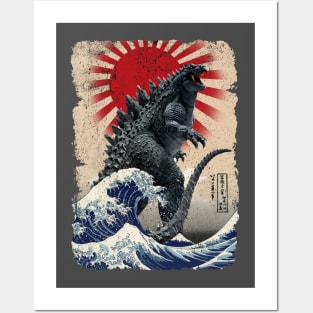 Godzilla and the Wave - Rough Posters and Art